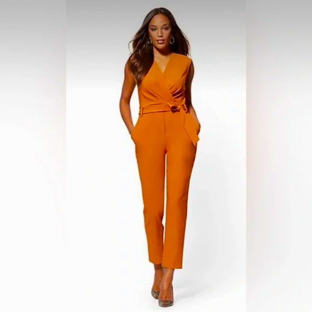 New York & Co. Belted Jumpsuit